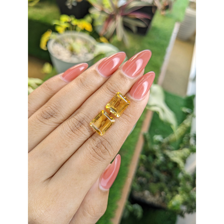 7.46 Ct.Tw. Citrine Pair from Brazil