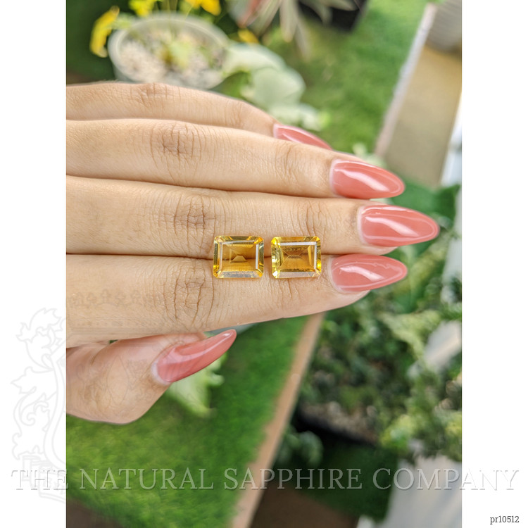 7.46 Ct.Tw. Citrine Pair from Brazil