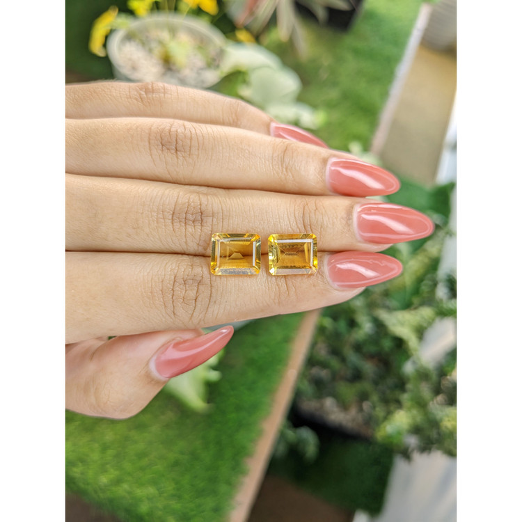 7.46 Ct.Tw. Citrine Pair from Brazil