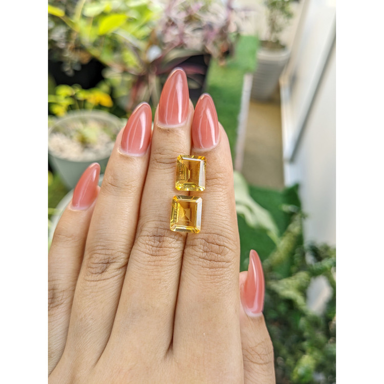 7.46 Ct.Tw. Citrine Pair from Brazil