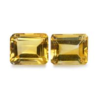 9.09 Ct.Tw. Emerald Cut Citrine Pair