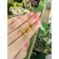 9.09 Ct.Tw.Total Carat Weight Citrine Pair from Brazil Life Style