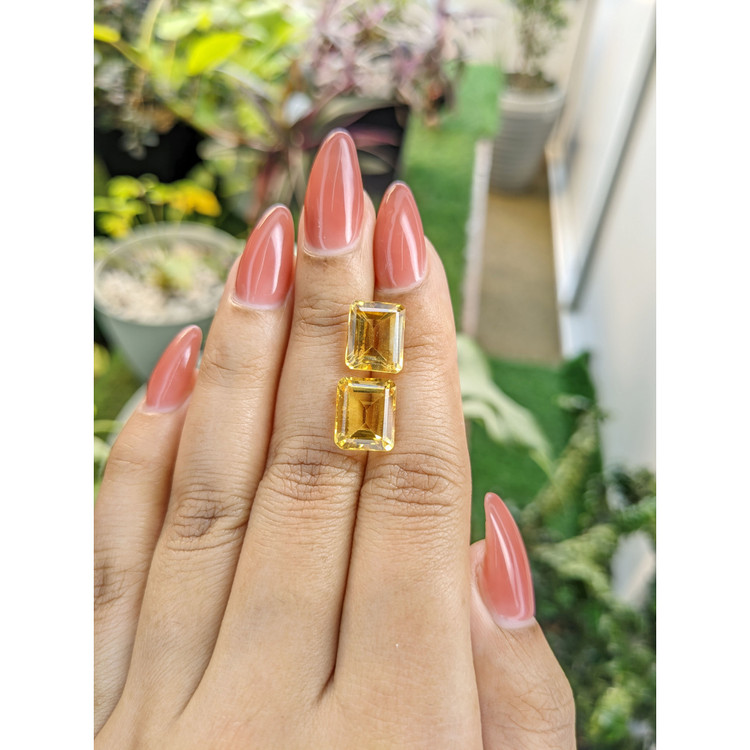 9.09 Ct.Tw. Citrine Pair from Brazil