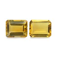 7.78 Ct.Tw. Emerald Cut Citrine Pair