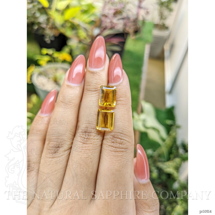 7.78 Ct.Tw. Citrine Pair from Brazil