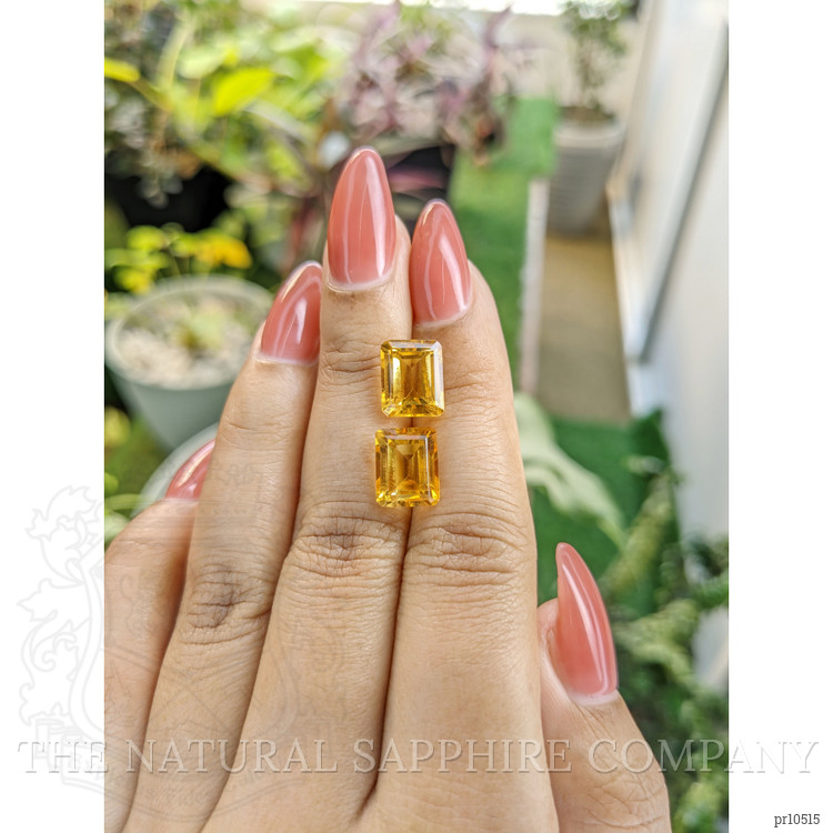 7.46 Ct.Tw. Citrine Pair from Brazil
