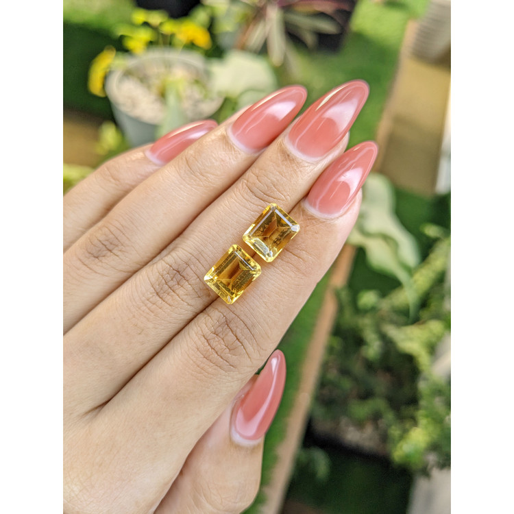 7.03 Ct.Tw. Citrine Pair from Brazil