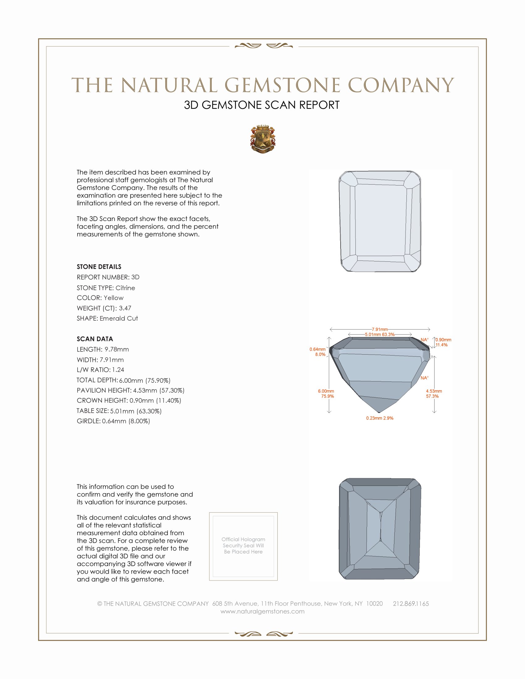 7.03 Ct.Tw. Citrine Pair from Brazil