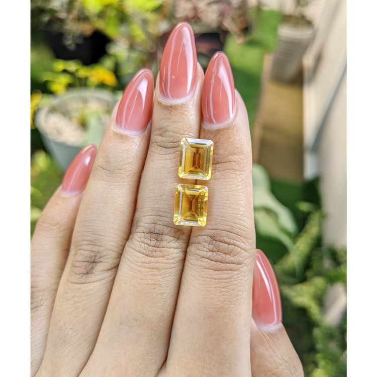 6.16 Ct.Tw. Citrine Pair from Brazil