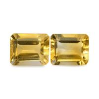 5.99 Ct.Tw. Emerald Cut Citrine Pair