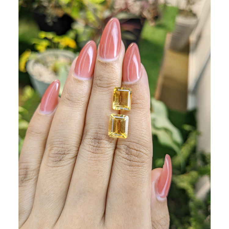 5.99 Ct.Tw. Citrine Pair from Brazil