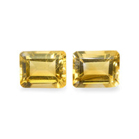6.18 Ct.Tw. Emerald Cut Citrine Pair