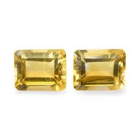 6.18 Ct.Tw. Emerald Cut Citrine Pair