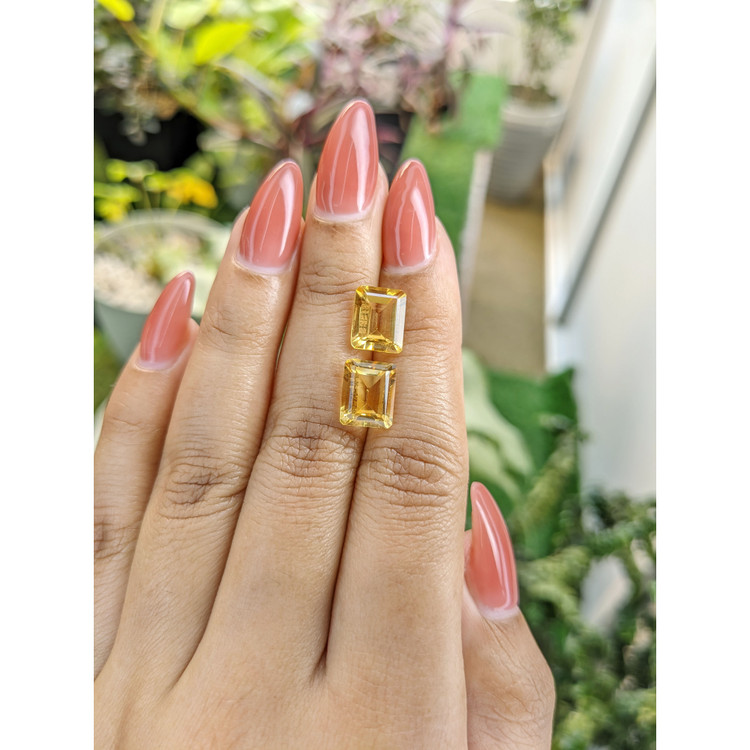 5.63 Ct.Tw. Citrine Pair from Brazil