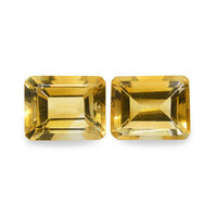 6.56 Ct.Tw. Emerald Cut Citrine Pair