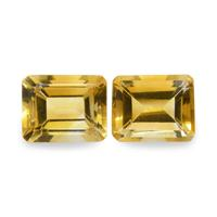 6.56 Ct.Tw. Emerald Cut Citrine Pair