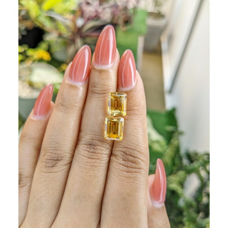 6.56 Ct.Tw. Citrine Pair from Brazil