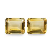 5.74 Ct.Tw. Emerald Cut Citrine Pair