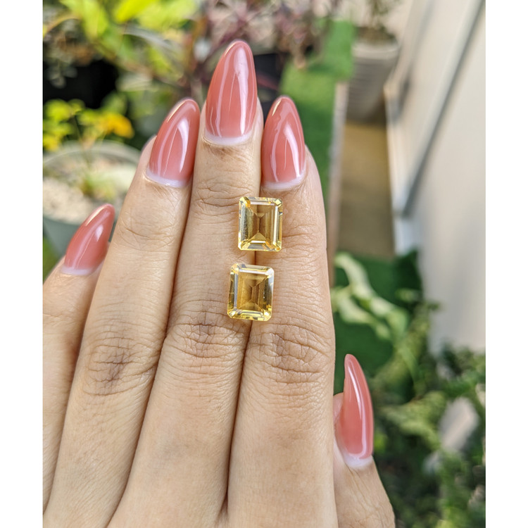 5.74 Ct.Tw. Citrine Pair from Brazil