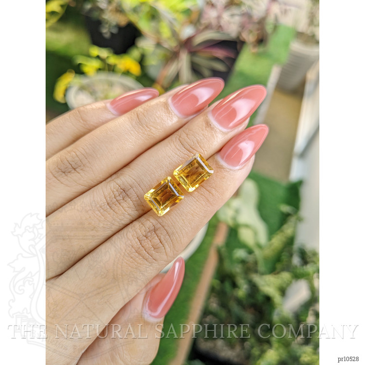 7.38 Ct.Tw. Citrine Pair from Brazil