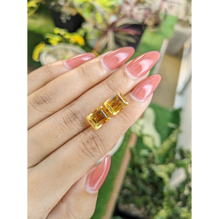 7.38 Ct.Tw. Citrine Pair from Brazil