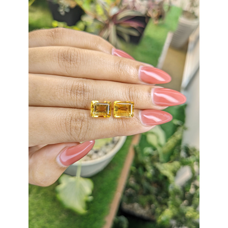 7.38 Ct.Tw. Citrine Pair from Brazil