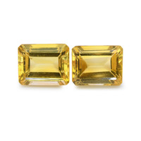 6.97 Ct.Tw. Emerald Citrine Pair