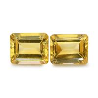 6.97 Ct.Tw. Emerald Cut Citrine Pair