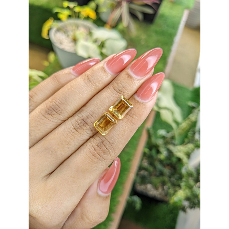 6.97 Ct.Tw. Citrine Pair from Brazil