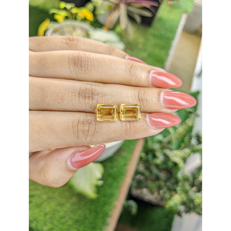 6.97 Ct.Tw. Citrine Pair from Brazil