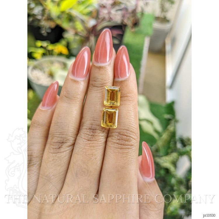 6.97 Ct.Tw. Citrine Pair from Brazil