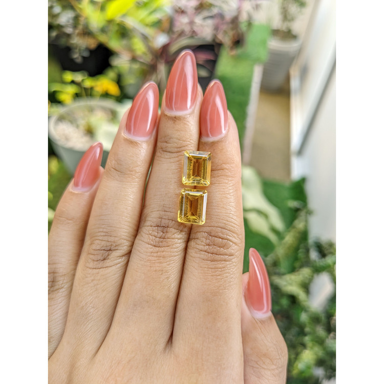 6.97 Ct.Tw. Citrine Pair from Brazil