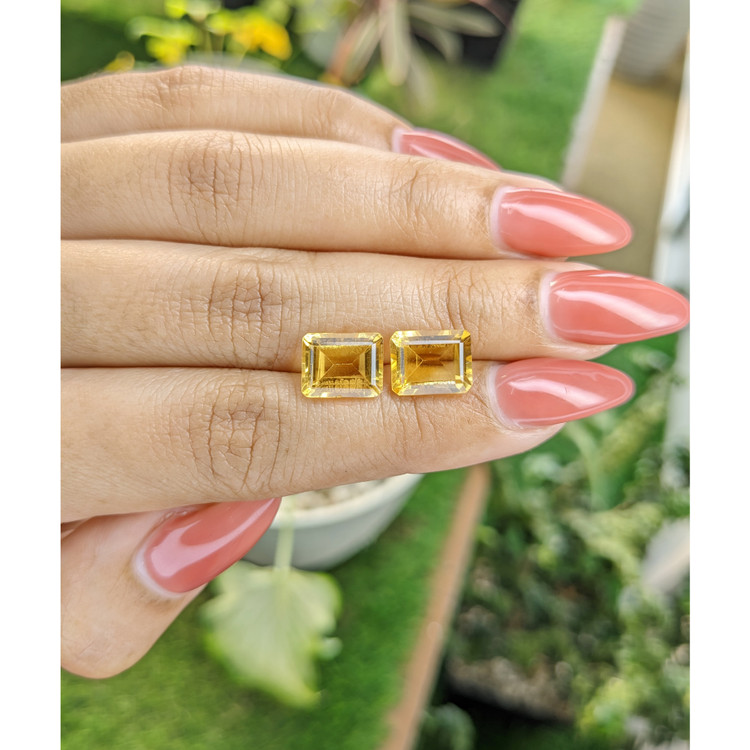 5.98 Ct.Tw. Citrine Pair from Brazil