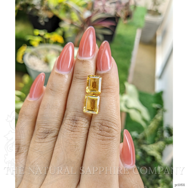 5.98 Ct.Tw. Citrine Pair from Brazil