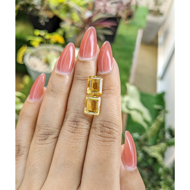 5.98 Ct.Tw. Citrine Pair from Brazil