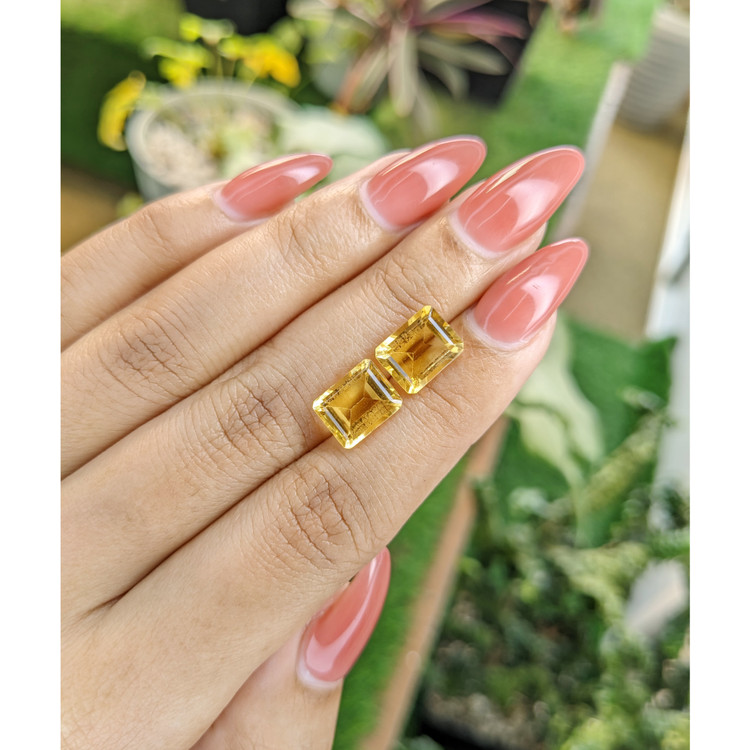 5.98 Ct.Tw. Citrine Pair from Brazil