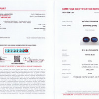 9.86&nbsp;Ct.Tw.Total Carat Weight Blue Sapphire Pair from Madagascar Scan Report