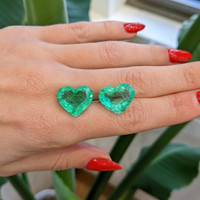 19.16 Ct.Tw.Total Carat Weight Emerald Pair from Colombia Life Style