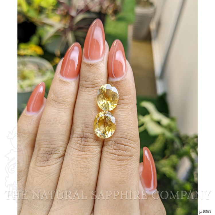 7.68 Ct.Tw. Citrine Pair from Brazil