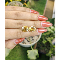 7.68 Ct.Tw.Total Carat Weight Citrine Pair from Brazil Life Style