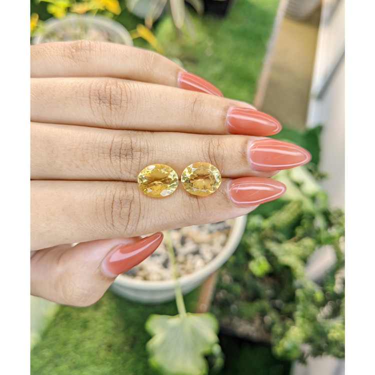 7.29 Ct.Tw. Citrine Pair from Brazil