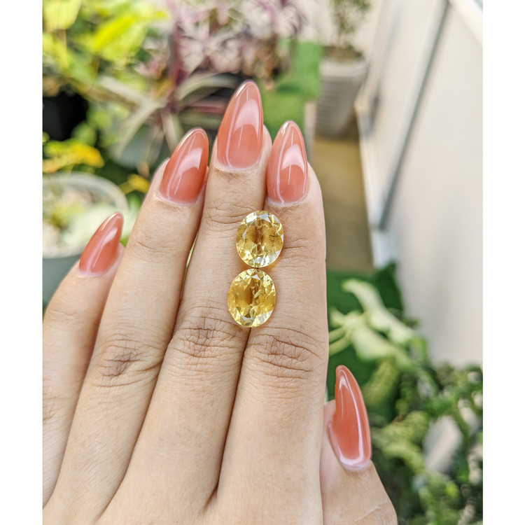 7.29 Ct.Tw. Citrine Pair from Brazil