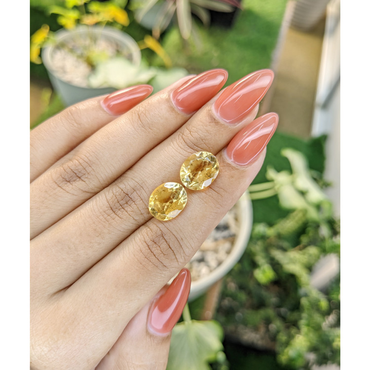 7.29 Ct.Tw. Citrine Pair from Brazil