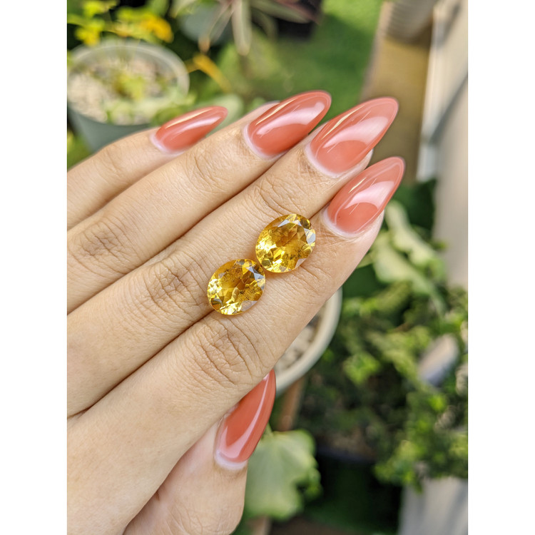 7.43 Ct.Tw. Citrine Pair from Brazil