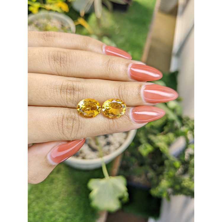 7.43 Ct.Tw. Citrine Pair from Brazil