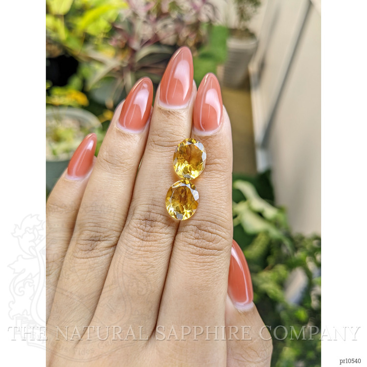 7.43 Ct.Tw. Citrine Pair from Brazil