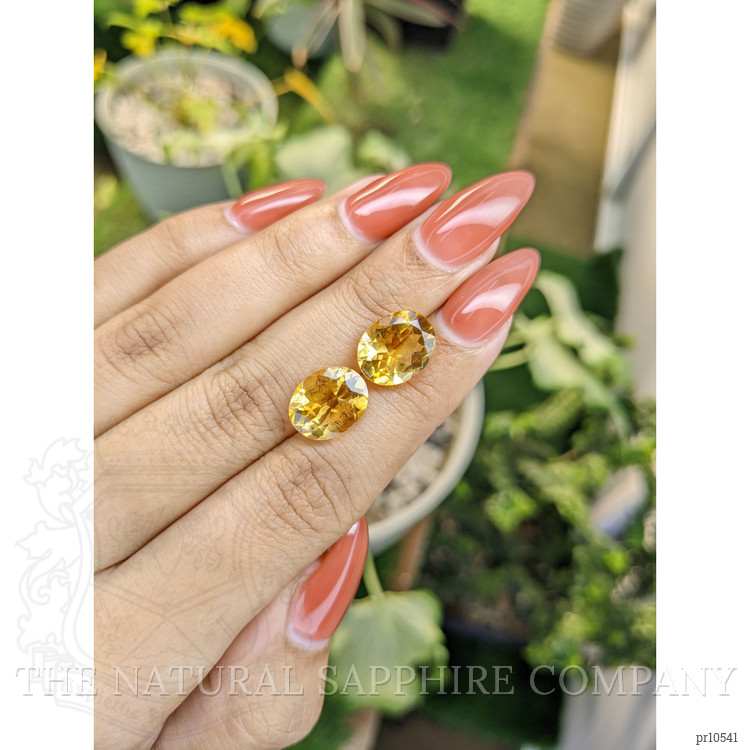 7.62 Ct.Tw. Citrine Pair from Brazil