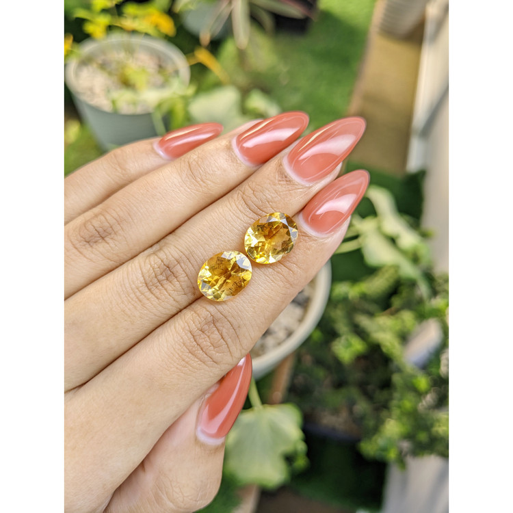 7.62 Ct.Tw. Citrine Pair from Brazil