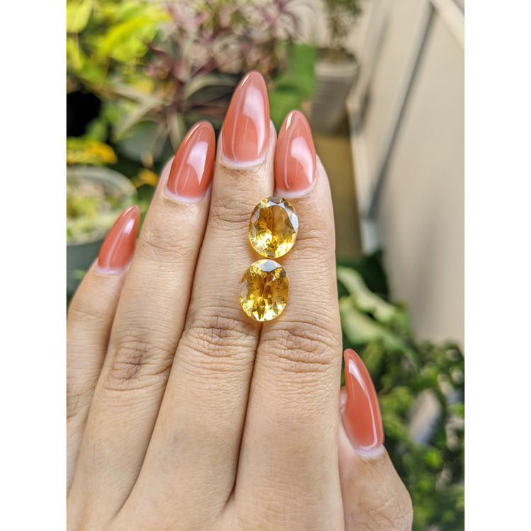 7.62 Ct.Tw. Citrine Pair from Brazil