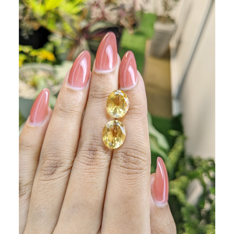 7.86 Ct.Tw. Citrine Pair from Brazil